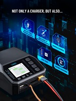 Cargador/Descargador Inteligente ToolkitRC M6AC AC 120W DC 300W 15A con Probador de Señales para Baterías LiPo 1-6S