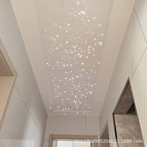 White Plasterboard Starry Sky <b>Ceiling</b> 1.0mm Fiber Optic LED <b>Lighting</b> For Home Theater <b>Bar</b> Living Room - Product Image 1