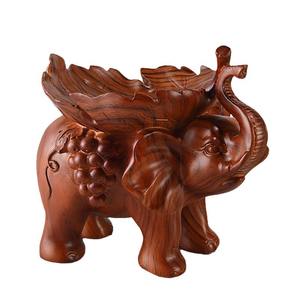 Nouvelle résine époxy de style chinois sculpté éléphant chanceux ornement créatif clé stockage cadeau assiette de fruits secs - Product Image 5