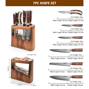 7 pezzi 67 strati damasco coltello <span class=keywords><strong>Set</strong></span> <span class=keywords><strong>di</strong></span> alta qualità manico in legno cucina coltello <span class=keywords><strong>da</strong></span> <span class=keywords><strong>Chef</strong></span> <span class=keywords><strong>Set</strong></span> con blocco <span class=keywords><strong>di</strong></span> legno & forbici - Product Image 3