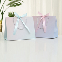 Poignée de ruban de luxe sac à provisions en papier de qualité supérieure fait à la main élégant pochette de transport au détail quantité minimale de commande bas pour bougie artisanat utilisation en gros