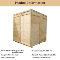 Caisse en bois sur mesure, sans fumigation, sans inspection, dédouanement rapide, exportation maritime et aérienne, directement de l'usine