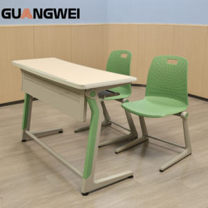 Juego <span class=keywords><strong>de</strong></span> Escritorio y Silla <span class=keywords><strong>de</strong></span> Estudio Ajustable Moderno <span class=keywords><strong>de</strong></span> <span class=keywords><strong>Dos</strong></span> Plazas GUANGWEI para Estudiantes Escolares - Product Image 1