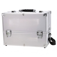 Boîte de rangement de maquillage en alliage d'aluminium avec support OEM personnalisable