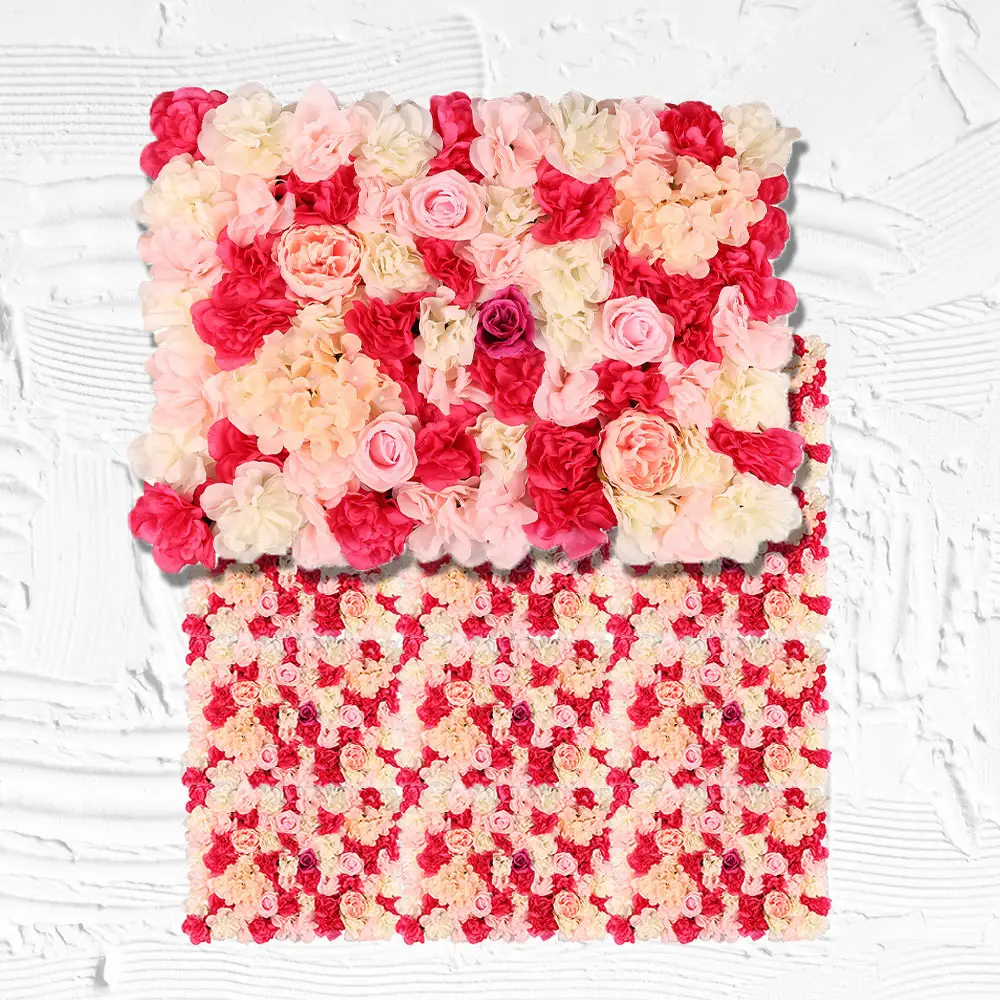 Art 5D Artificial Flower Wall Wedding Decorate Flower Wall Backdrop Colorful Flower Wall