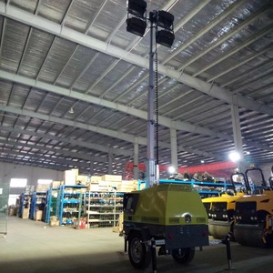 Mobile <b>Lighting</b> Tower 5 7 9 Meter Hand Push Trolley Led Emergency Outdoor <b>Light</b> AC Power Source Steel Base White <b>Light</b> - Product Image 2