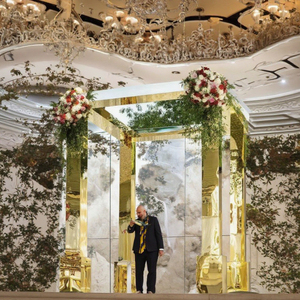 Moderne Classique Simple Mariage Gazebo Acrylique Doré Miroir <span class=keywords><strong>Arche</strong></span> Abattre Meubles avec Grande <span class=keywords><strong>Arche</strong></span> Design - Product Image 3