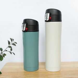 Vaso Térmico de Viaje de Acero Inoxidable 304 de 450ml, Estilo Japonés Ecológico con Tapa Abatible, Taza Aislada para Coche, Venta al por Mayor, Regalo Empresarial - Product Image 6