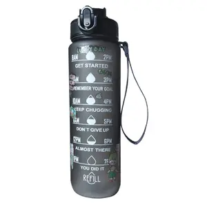 Botella De Agua potable De 2 litros, vaso motivador De cobre De 1L, Bpa, 2 Lt