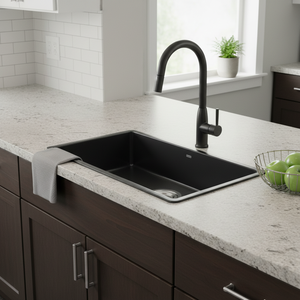 [BAEKJO] ENAMEL 860 BLACK <b>Scratch</b> Resistant SinkBowl with High Strength Core for Extended Durability - Product Image 3