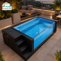 Piscine hors sol en fibre de verre de petite taille à prix abordable, spa de nage en FRP pour l'été, jacuzzi extérieur pour adultes
