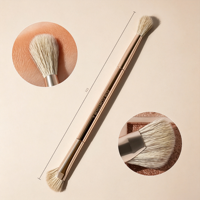 Pinceau de maquillage professionnel Vega à poils synthétiques avec manche en aluminium doré, pinceaux de maquillage à manche doré pour femmes, outils de beauté