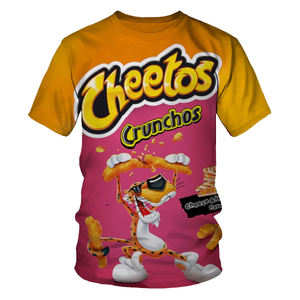 Camiseta de Verano con Estampado 3D de Papas Fritas <span class=keywords><strong>Cheetos</strong></span> para Hombre, Camiseta Informal con Estampado 3D de Aperitivos, Cuello Redondo, Estilo Hip-hop - Product Image 6