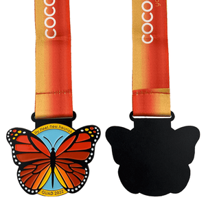 Medaglie Sportive in Lega di Zinco Placcate Oro con Logo Personalizzato, Stile MID American Xball League, Nastro in Metallo e Smalto Morbido 2.5-3mm - Product Image 2