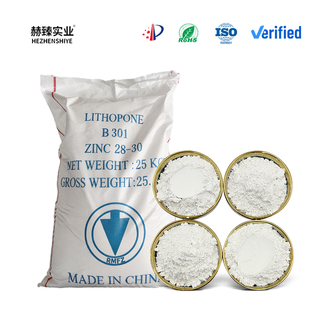 Customized Specification Lithopone with 28%-30% Zinc Sulfide 96% Whiteness for Rubber Products Reinforcement Tires Footwear