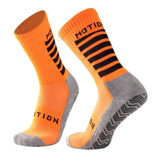 Cross-Border Youth Football <b>Socks</b> Non-Slip Silicone Grip MID/<b>Long</b> Cut Terry Cushion Stripe Design Breathable Summer Customized - Product Image 6