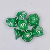 Jeu de dés en plastique acrylique Donjons et Dragons Jeu de rôle Jeu de dés Polyédrique Marbré 7PCS D20 Jeu de dés