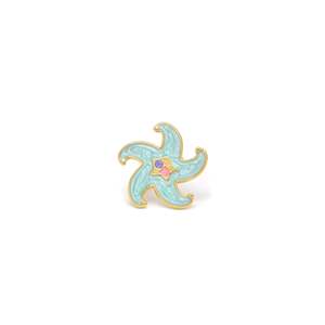 Broche de mode en forme d'étoile de mer en acier inoxydable 316L plaqué or PVD, accessoire de bijouterie durable et résistant - Product Image 1