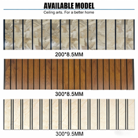 Panneau de plafond en PVC haute brillance Golden Line, grain de bois 3D, imperméable, à rainures et languettes, pour murs intérieurs