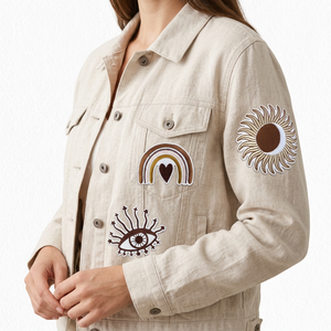 Parches Termoadhesivos de Sarga con Diseño Floral Estilo Art Deco para Decoración DIY en Jeans, Chaquetas, Ropa y Mochilas - Product Image 4