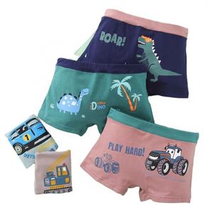 Lot de 5 boxers en coton pour garçons, caleçons pour adolescents et étudiants, sous-vêtements pour enfants à motifs de dessins animés - Product Image 1