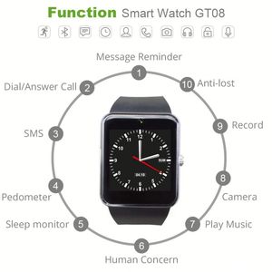 Reloj Inteligente de Alta Calidad a Precio de Fábrica 2019 con Pantalla LCD HD GT08 para Teléfono Móvil - Product Image 5