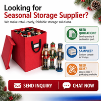 Figurines de Noël fragiles, pliables, peu encombrantes, figurines de Père Noël de qualité supérieure, boîte de rangement, structure renforcée, 9 compartiments