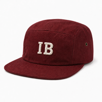 Casquette Dad personnalisée bicolore, couronne terracotta, visière rose, lettrage en relief, emblème floral, curseur métallique, faible MOQ, OEM