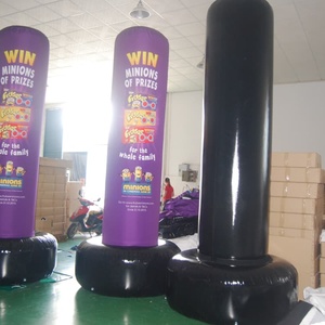 Colonne publicitaire gonflable personnalisée KeepFuns de couleur violette, pilier gonflable promotionnel sur le thème des Minions avec base - Product Image 3