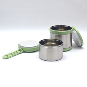 Stainless Steel Vacuum Insulated <b>Lunch</b> <b>Box</b> Double Layer Sealed Portable With Spoon Cylinder Shape Solid Color Pink Blue Green - Product Image 3
