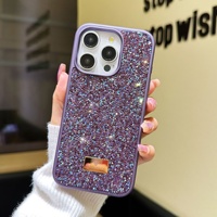 Coque de téléphone de luxe style urbain ornée de strass pour iPhone 18 et 15 Pro Max, deux-en-un, pour femme, avec diamants