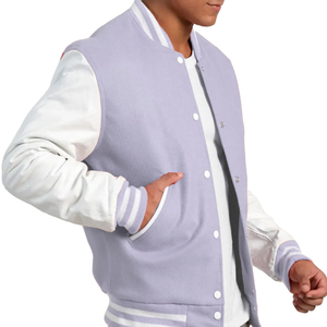 Chaqueta Varsity Clásica Informal para Hombre, Cuello Alto, Logotipo Personalizado Bordado, Diseño Personalizado, Ropa al por Mayor - Product Image 2
