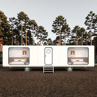 Moderne Exquis 5m Espace Économique Luxe Extérieur Résidence Préfabriquée en Acier Petite Maison Mobile Cuisine Style Capsule Conteneur