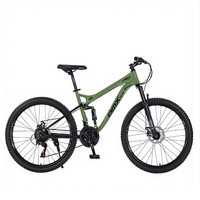 Vélo de montagne en acier de 26 pouces avec pneus de 2,35 mm, vélo BMX OEM, suspension intégrale, VTT, vélo pour enfants pour adultes