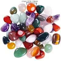 2-3cm 100 g/sac de pierres naturelles dégringolées Feng Shui mélange de cristaux de couleur pierres précieuses polies dégringolées en vrac assorties pour la maison