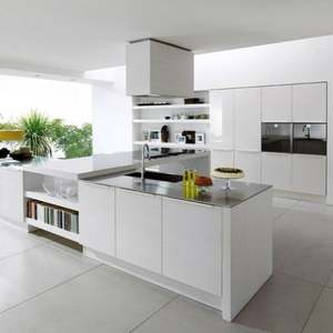 Modern Style Matt Finish Thermofoil Luxury Lacquer Kitchen Cabinets Modular Designs Kitchen Pantry <b>Cupboard</b> - Product Image 5