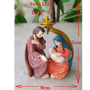 Ensemble de la Nativité de la Sainte Famille en polyrésine en gros, Jésus, Marie, Joseph, figurines religieuses, cadeaux festifs, décoration de Noël - Product Image 5