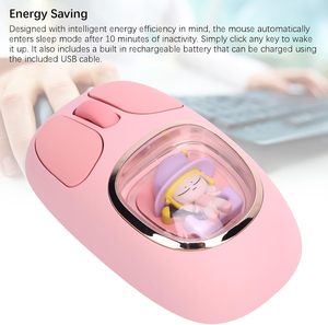 Souris LED avec lumière respirante, rechargeable par USB, type C - Mini souris de jeu mignonne et amusante pour ordinateur portable - Product Image 4