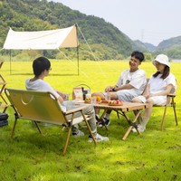 Primitive Ultra-Léger En Aluminium 2 Personnes Camping Chaise Double Dossier Pêche Plage Jardin Portable Inclinable En Métal Matériel