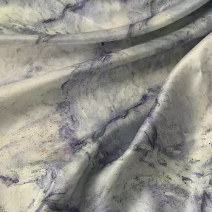 Colored Satin Silk French Summer Oil Painting Tie Dye Printing New Chinese Cheongsam French Dress Fabric