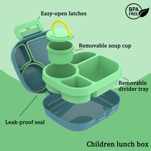 Nuevo Set de Regalo Completo y Económico de Loncheras para Niña para Llevar Comida Caliente a la Escuela Caja Bento Verde - Product Image 3