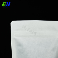 Sachet Doypack en papier kraft biodégradable de qualité alimentaire pour café en grains, noix, thé et emballage alimentaire pour cadeaux de fêtes