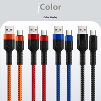 Kabel Pengisian Cepat Nylon Braided Grosir untuk USB Android TPC Ponsel Fungsi Data OTG Tipe-C
