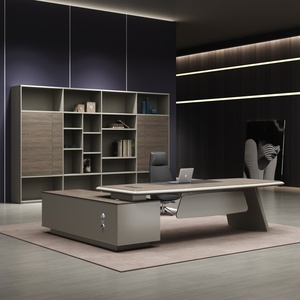 <span class=keywords><strong>Scrivania</strong></span> da <span class=keywords><strong>Ufficio</strong></span> Moderna <span class=keywords><strong>Ergonomica</strong></span> a Forma di L di Lusso e di Alta Gamma, <span class=keywords><strong>Scrivania</strong></span> e Sedia Direzionale per CEO e Manager in Legno Stile Antico - Product Image 1