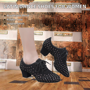 Zapatos de Baile de Tango Modernos para Mujer, Jazz Latino y Salón de Baile, Salsa para Profesores, Entrenamiento, Forro de Malla, Jazz para Adultos - Product Image 2