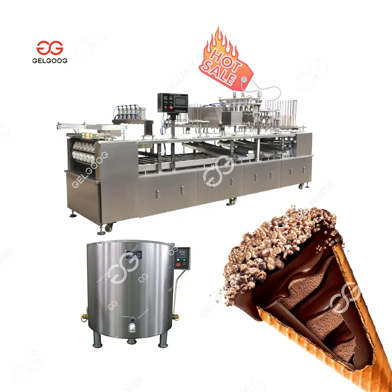 เครื่องบรรจุไอศกรีมทรงกรวยช็อกโกแลตขนาดเล็กวาฟเฟิลทรงกรวยอเนกประสงค์