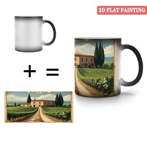 Frosted <b>Ceramic</b> Mug 11oz Black Heat Sensitive Office Daily <b>Cup</b> - Product Image 4