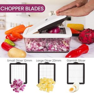 RUK 10-en-1 Pro <span class=keywords><strong>Hachoir</strong></span> à aliments Extra Large Coupe-légumes 6 lames 4 Spiraliseurs de légumes Outils multifonctionnels pour fruits et légumes - Product Image 3