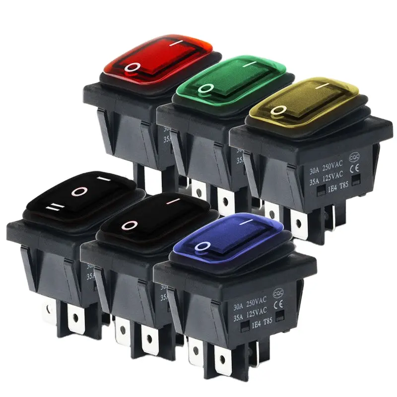 KCD4 waterproof switch LED lighting high current on-off rocker switch