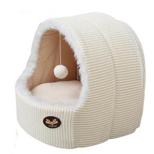 Adorable jaulas trasportines y casas gato de <span class=keywords><strong>Casa</strong></span> <span class=keywords><strong>cueva</strong></span> 100% algodón gato perrera con pelota de juguete - Product Image 6